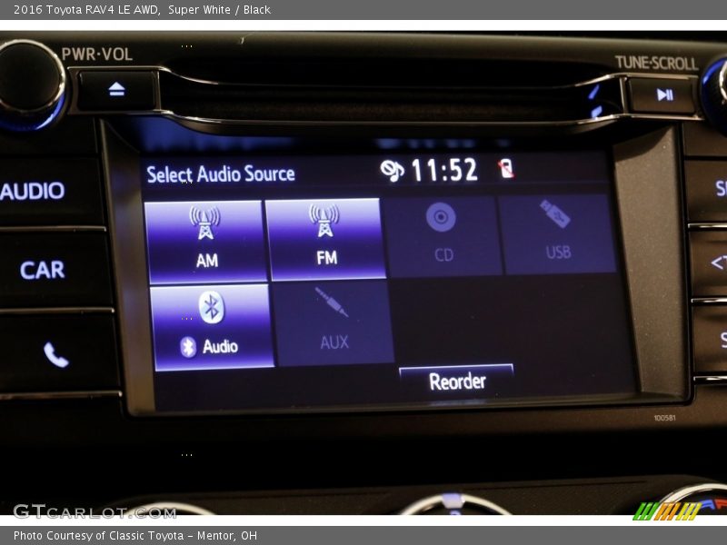 Super White / Black 2016 Toyota RAV4 LE AWD