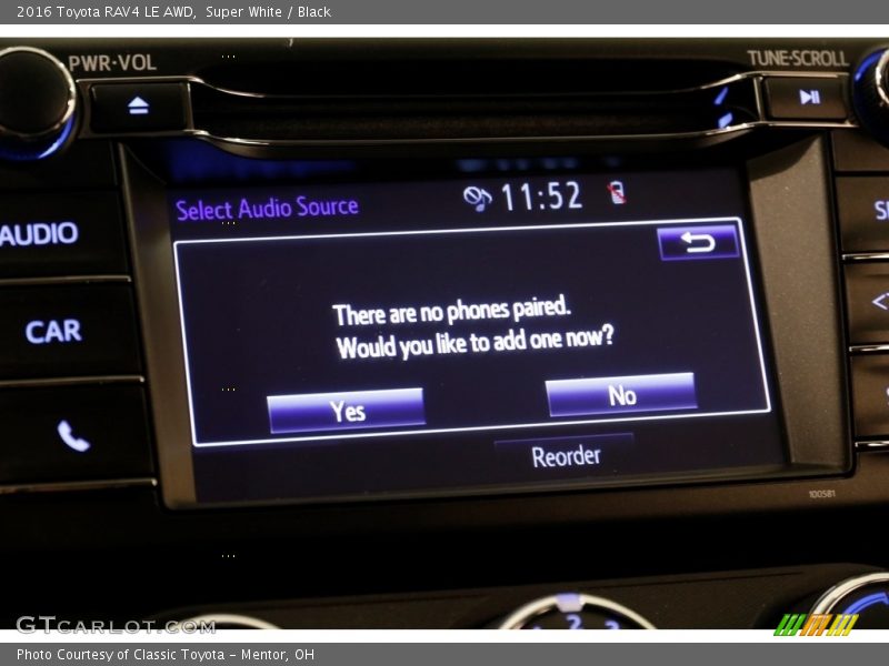 Super White / Black 2016 Toyota RAV4 LE AWD