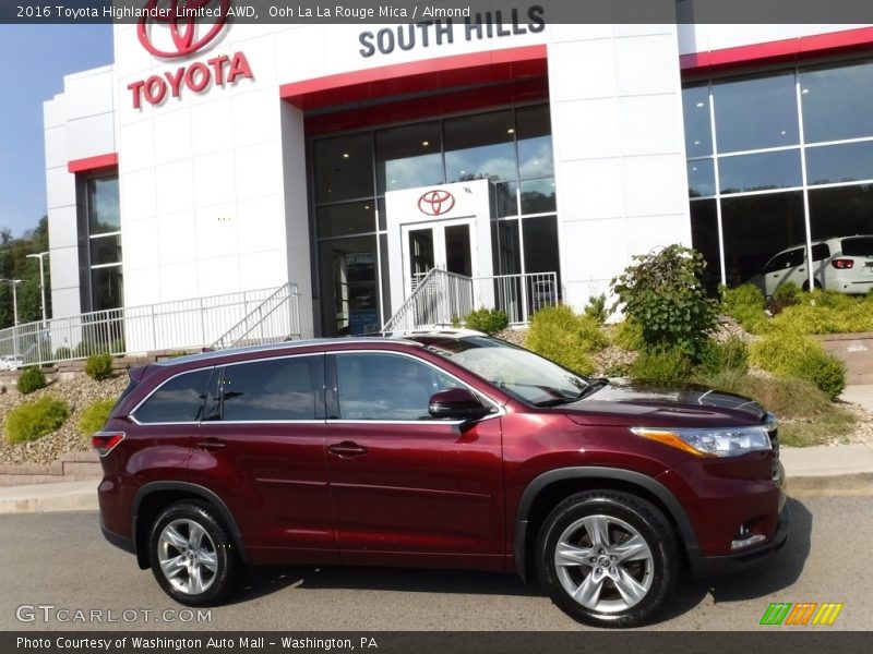Ooh La La Rouge Mica / Almond 2016 Toyota Highlander Limited AWD