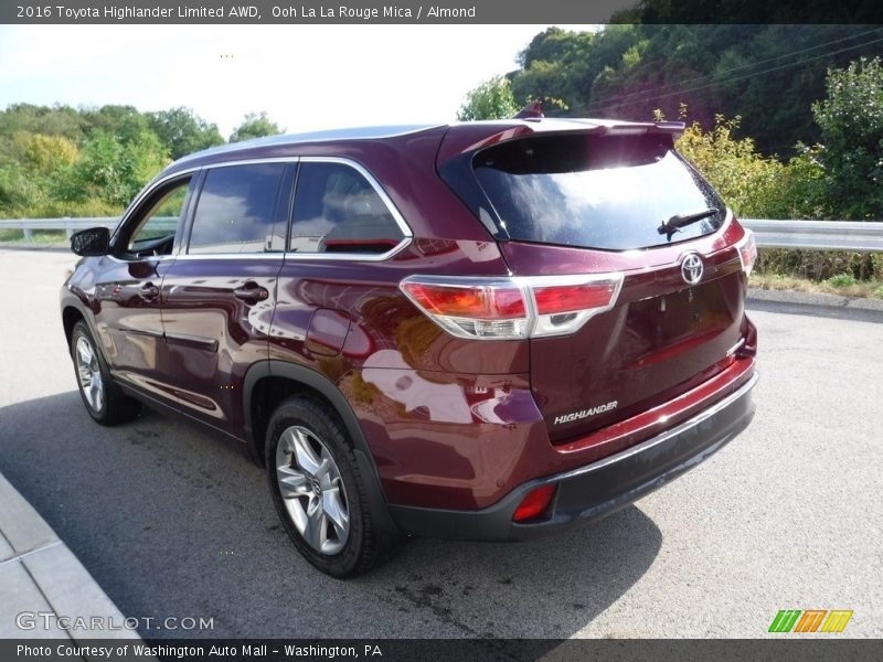 Ooh La La Rouge Mica / Almond 2016 Toyota Highlander Limited AWD