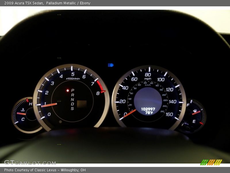 Palladium Metallic / Ebony 2009 Acura TSX Sedan