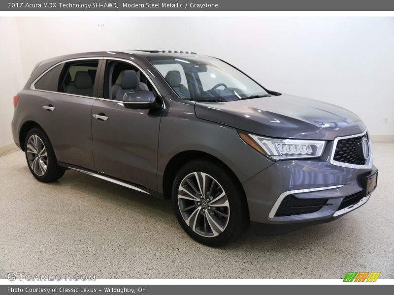 Modern Steel Metallic / Graystone 2017 Acura MDX Technology SH-AWD