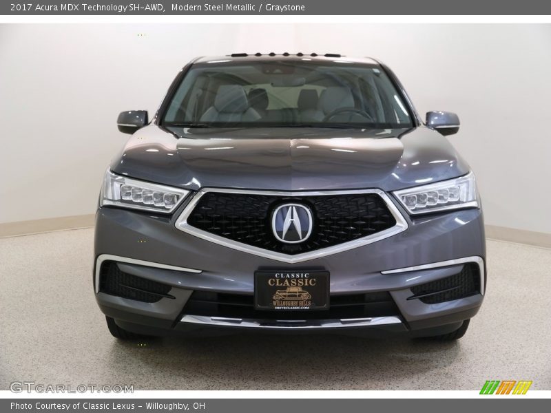 Modern Steel Metallic / Graystone 2017 Acura MDX Technology SH-AWD