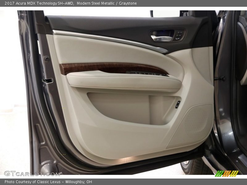 Modern Steel Metallic / Graystone 2017 Acura MDX Technology SH-AWD