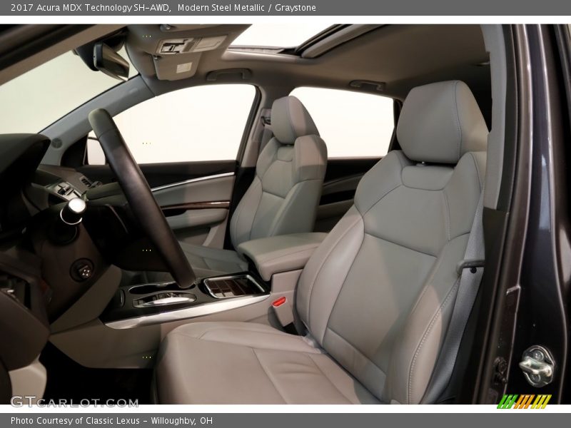 Modern Steel Metallic / Graystone 2017 Acura MDX Technology SH-AWD
