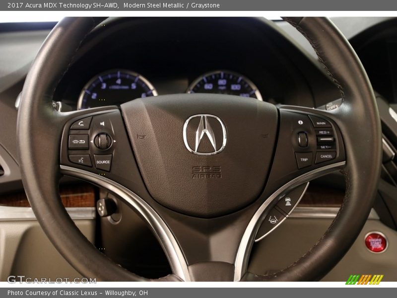 Modern Steel Metallic / Graystone 2017 Acura MDX Technology SH-AWD