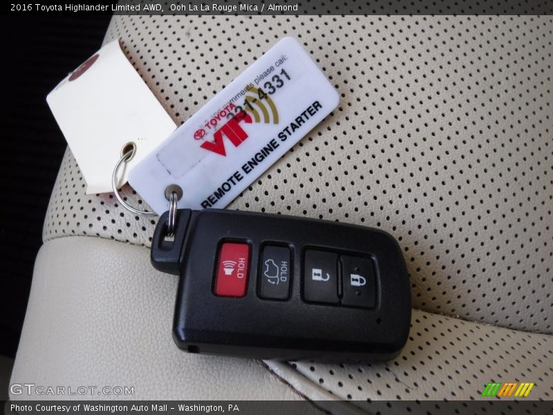 Ooh La La Rouge Mica / Almond 2016 Toyota Highlander Limited AWD