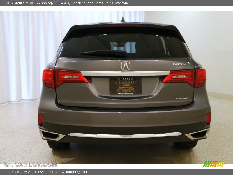 Modern Steel Metallic / Graystone 2017 Acura MDX Technology SH-AWD