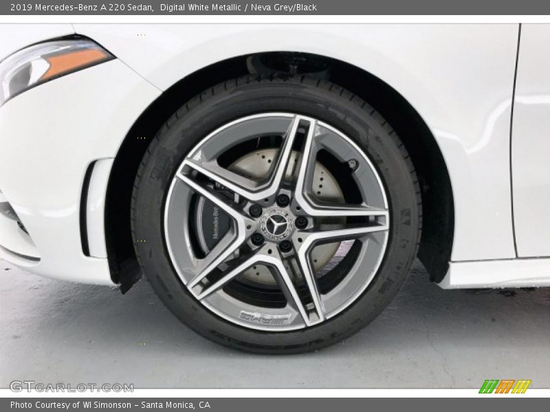 Digital White Metallic / Neva Grey/Black 2019 Mercedes-Benz A 220 Sedan