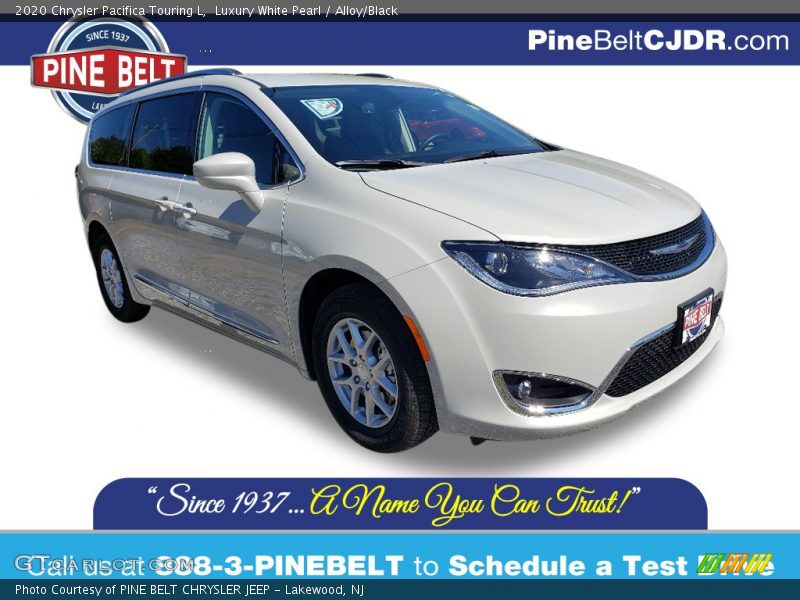 Luxury White Pearl / Alloy/Black 2020 Chrysler Pacifica Touring L