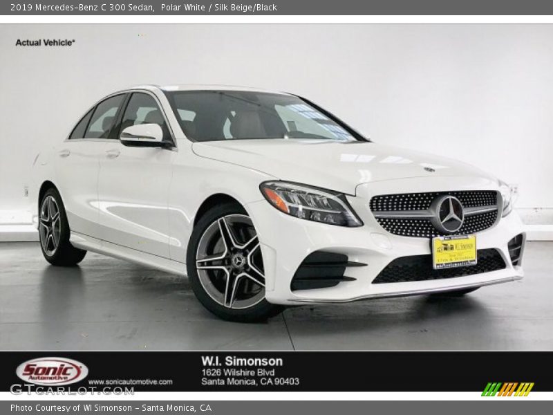 Polar White / Silk Beige/Black 2019 Mercedes-Benz C 300 Sedan