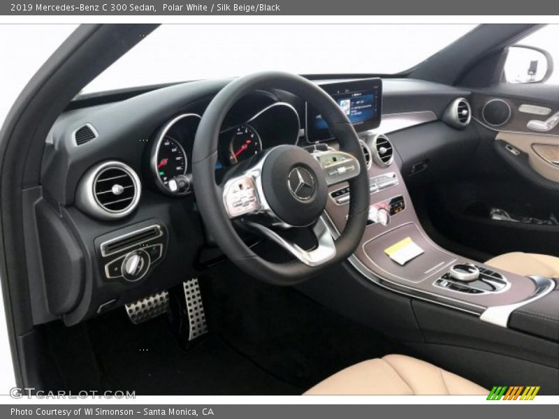 Polar White / Silk Beige/Black 2019 Mercedes-Benz C 300 Sedan