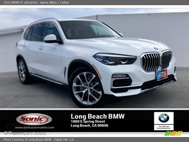 Alpine White / Coffee 2020 BMW X5 sDrive40i