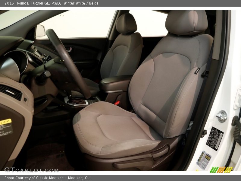 Winter White / Beige 2015 Hyundai Tucson GLS AWD