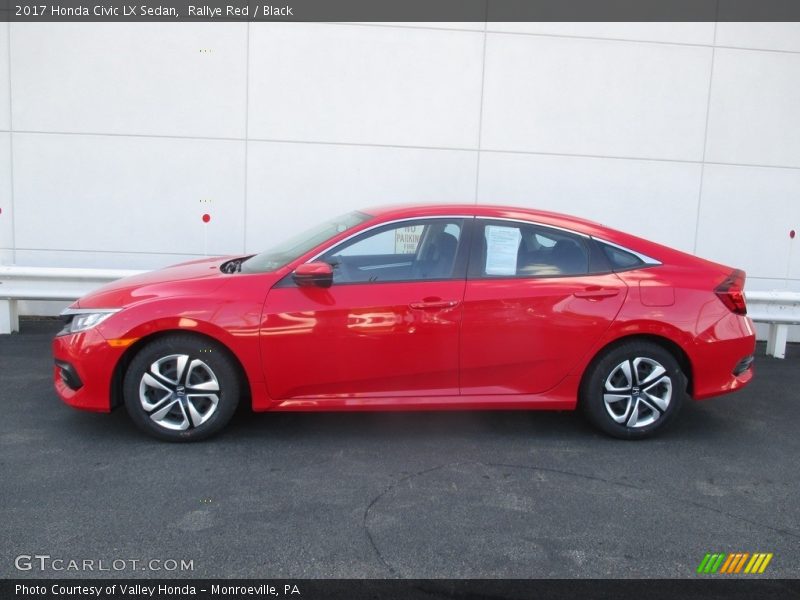 Rallye Red / Black 2017 Honda Civic LX Sedan