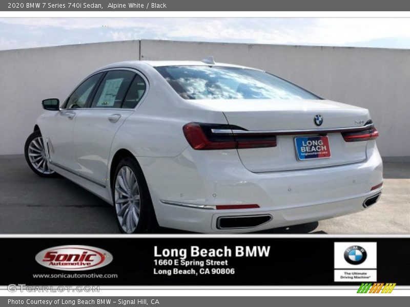 Alpine White / Black 2020 BMW 7 Series 740i Sedan