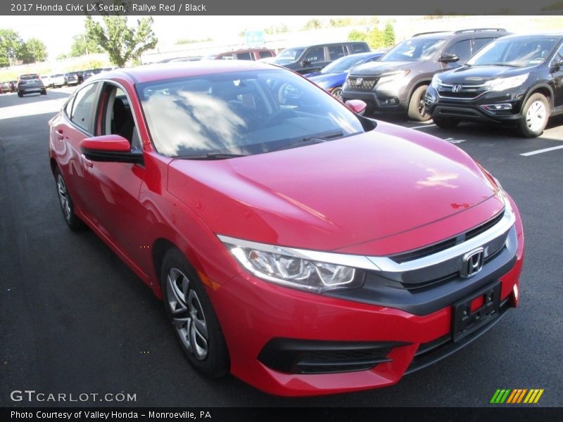 Rallye Red / Black 2017 Honda Civic LX Sedan