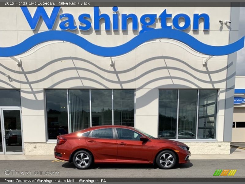 Rallye Red / Black 2019 Honda Civic LX Sedan