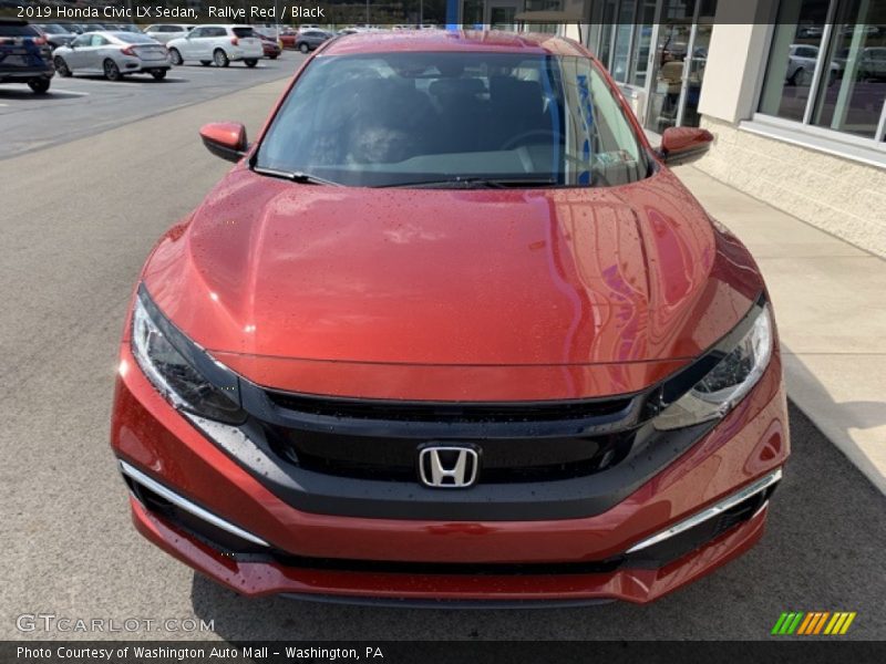 Rallye Red / Black 2019 Honda Civic LX Sedan