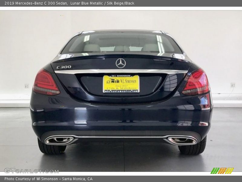 Lunar Blue Metallic / Silk Beige/Black 2019 Mercedes-Benz C 300 Sedan