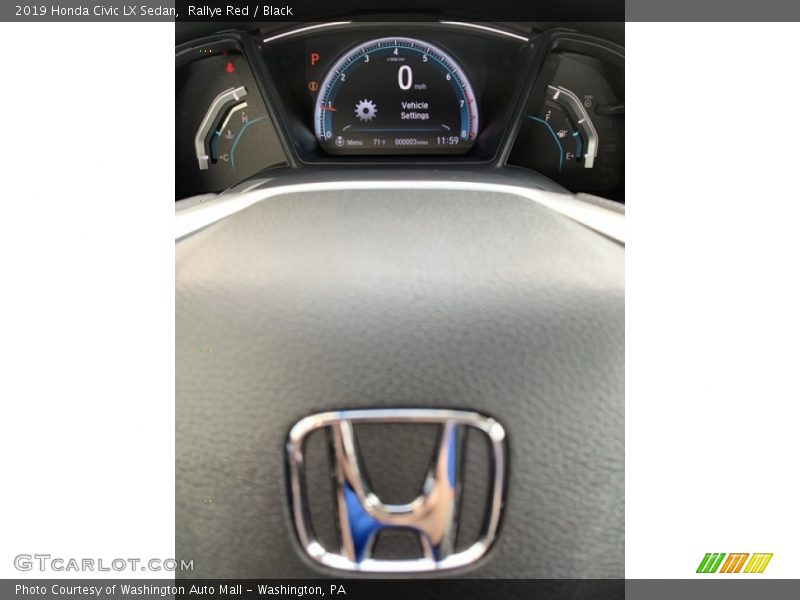 Rallye Red / Black 2019 Honda Civic LX Sedan