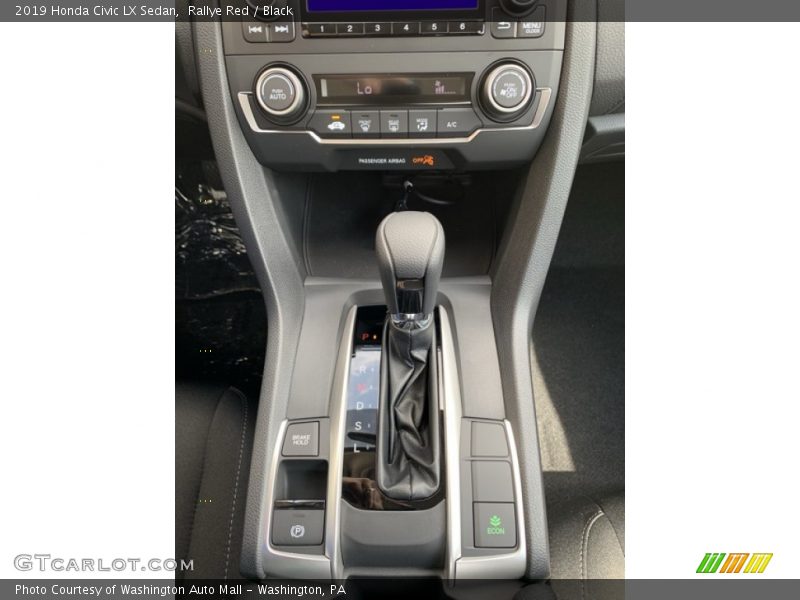 Rallye Red / Black 2019 Honda Civic LX Sedan