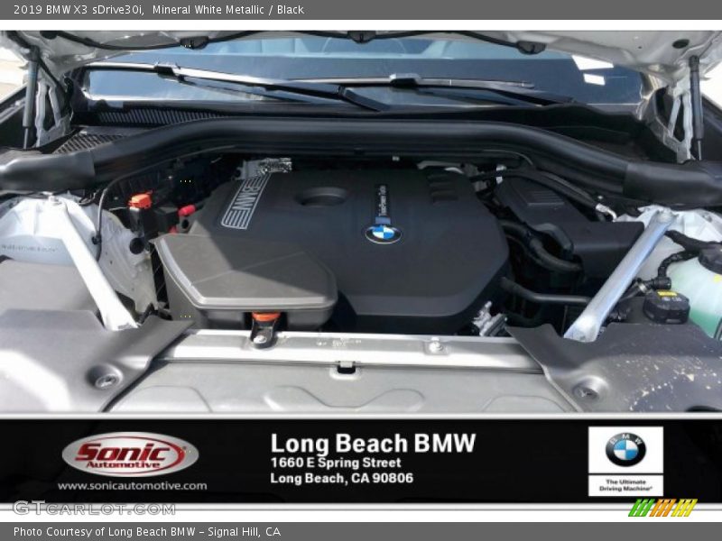 Mineral White Metallic / Black 2019 BMW X3 sDrive30i