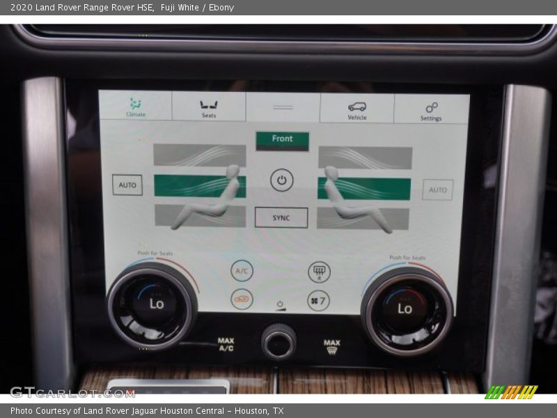 Controls of 2020 Range Rover HSE
