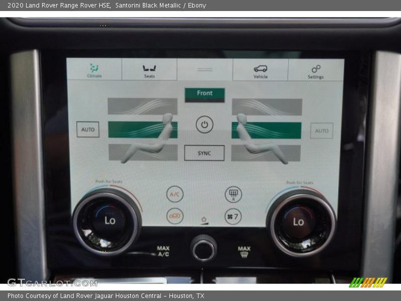 Controls of 2020 Range Rover HSE