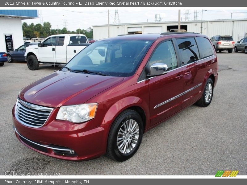 Deep Cherry Red Crystal Pearl / Black/Light Graystone 2013 Chrysler Town & Country Touring - L