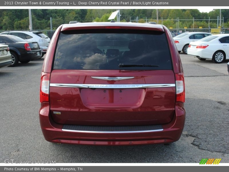 Deep Cherry Red Crystal Pearl / Black/Light Graystone 2013 Chrysler Town & Country Touring - L