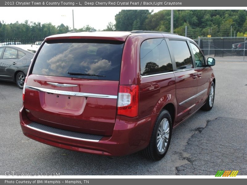 Deep Cherry Red Crystal Pearl / Black/Light Graystone 2013 Chrysler Town & Country Touring - L