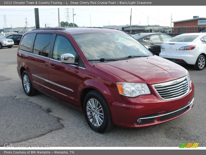 Deep Cherry Red Crystal Pearl / Black/Light Graystone 2013 Chrysler Town & Country Touring - L