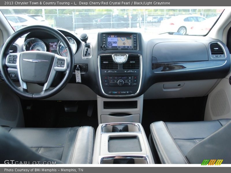 Deep Cherry Red Crystal Pearl / Black/Light Graystone 2013 Chrysler Town & Country Touring - L