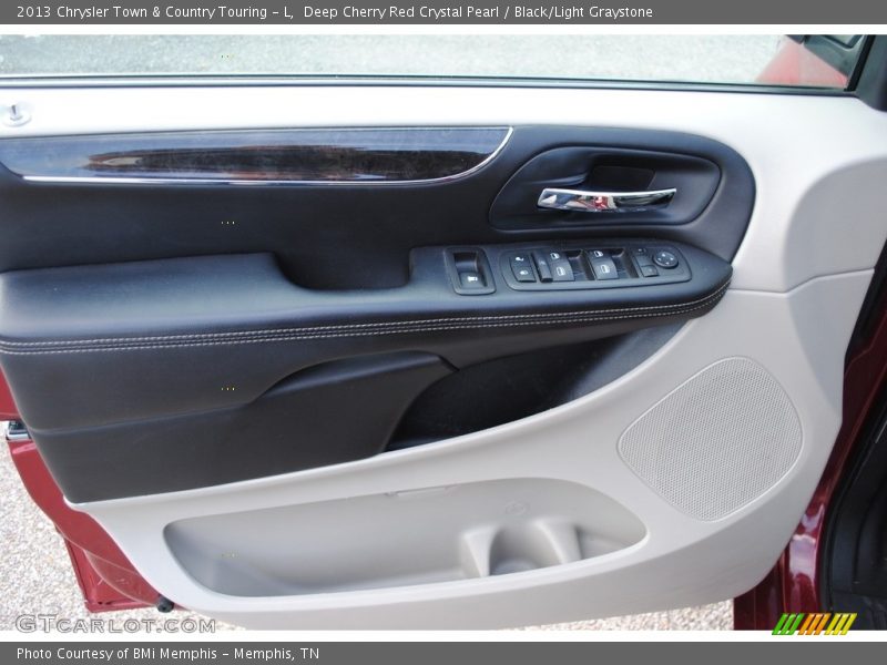 Deep Cherry Red Crystal Pearl / Black/Light Graystone 2013 Chrysler Town & Country Touring - L