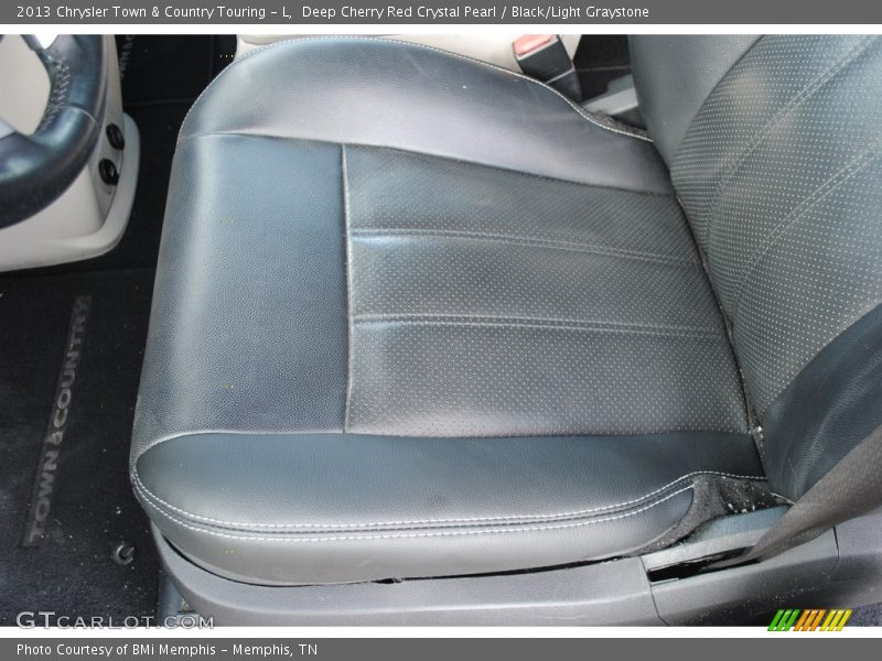 Deep Cherry Red Crystal Pearl / Black/Light Graystone 2013 Chrysler Town & Country Touring - L