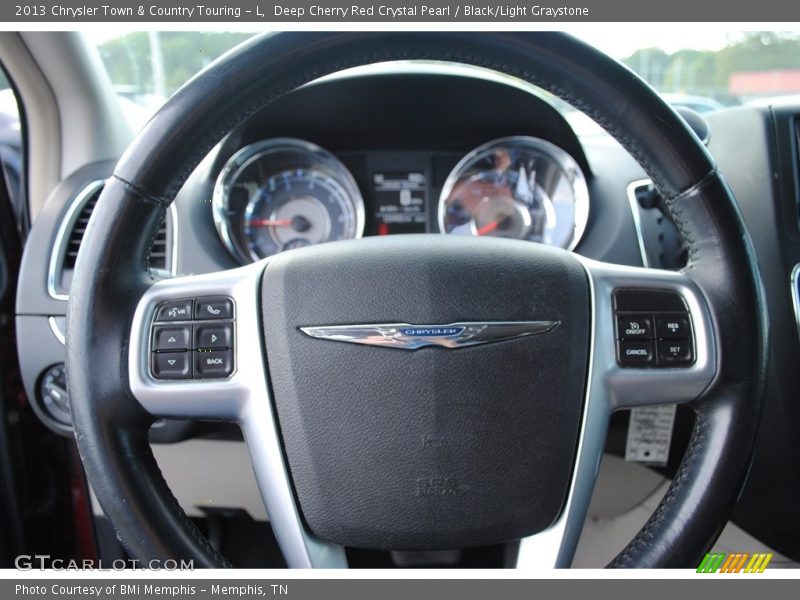 Deep Cherry Red Crystal Pearl / Black/Light Graystone 2013 Chrysler Town & Country Touring - L