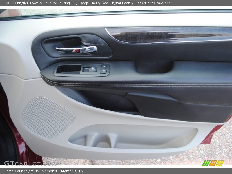 Deep Cherry Red Crystal Pearl / Black/Light Graystone 2013 Chrysler Town & Country Touring - L