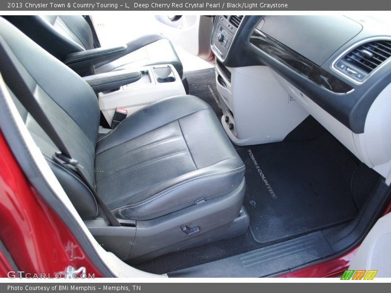 Deep Cherry Red Crystal Pearl / Black/Light Graystone 2013 Chrysler Town & Country Touring - L