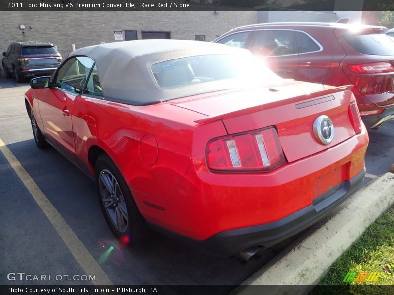 Race Red / Stone 2011 Ford Mustang V6 Premium Convertible