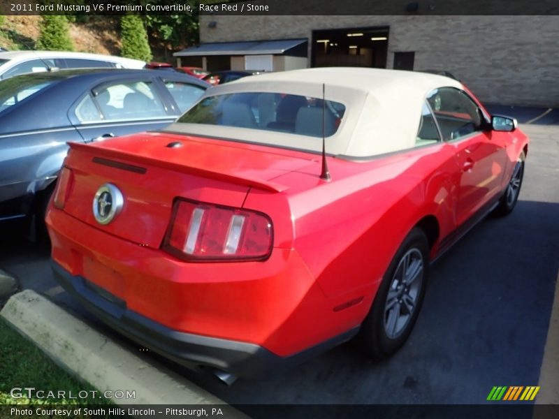 Race Red / Stone 2011 Ford Mustang V6 Premium Convertible