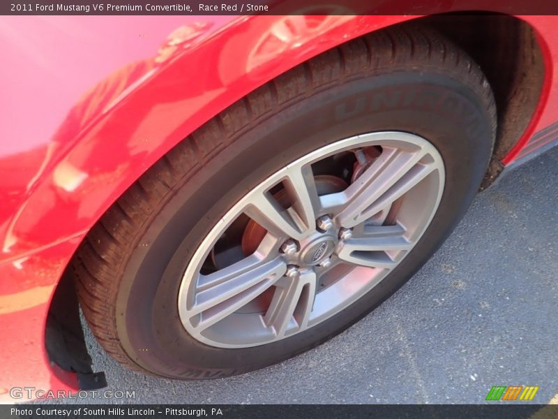 Race Red / Stone 2011 Ford Mustang V6 Premium Convertible