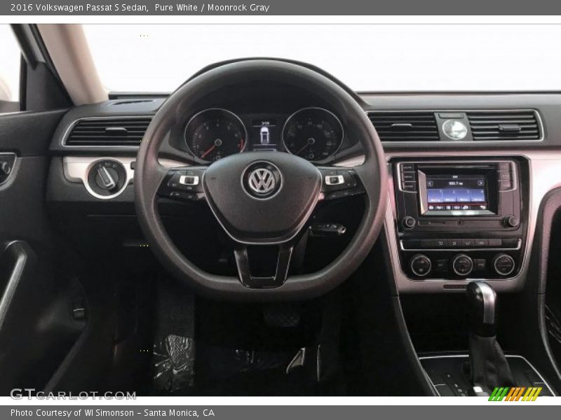 Pure White / Moonrock Gray 2016 Volkswagen Passat S Sedan