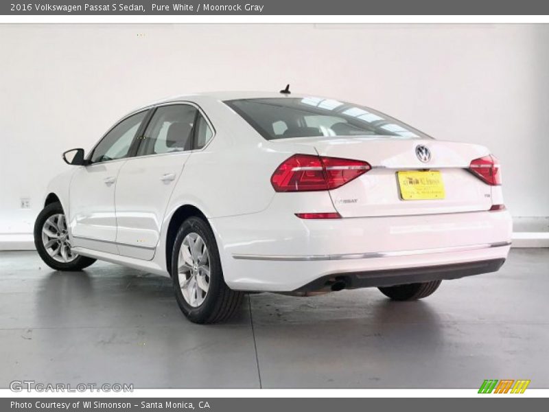 Pure White / Moonrock Gray 2016 Volkswagen Passat S Sedan