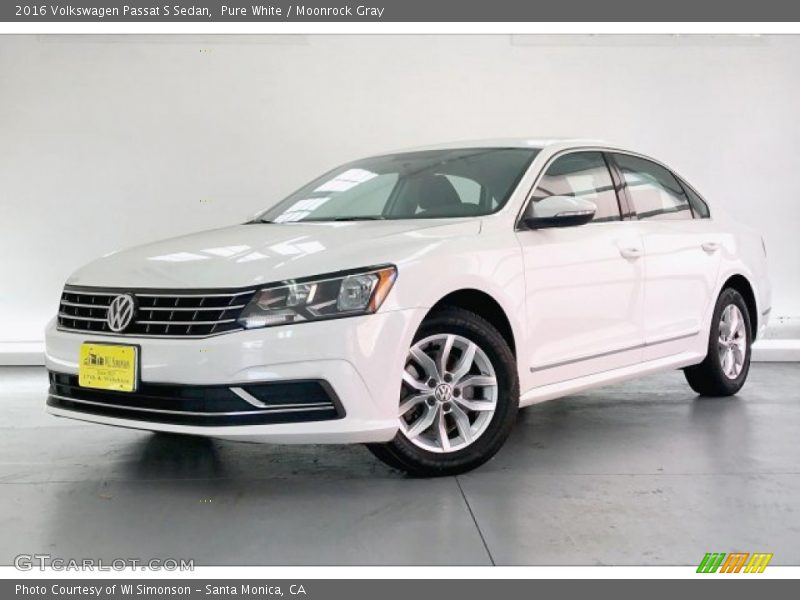Pure White / Moonrock Gray 2016 Volkswagen Passat S Sedan