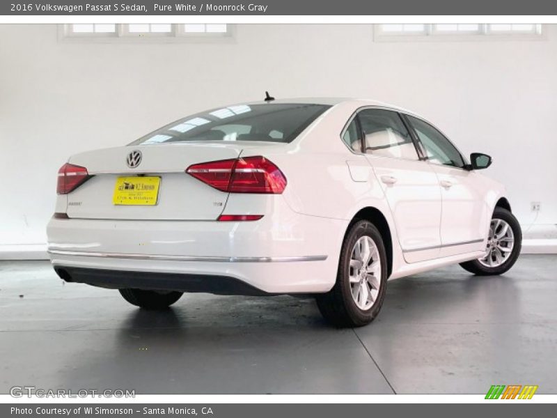 Pure White / Moonrock Gray 2016 Volkswagen Passat S Sedan