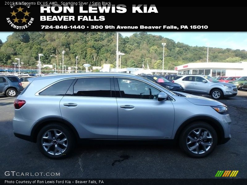 Sparkling Silver / Satin Black 2019 Kia Sorento EX V6 AWD