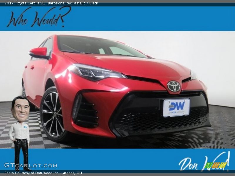 Barcelona Red Metalic / Black 2017 Toyota Corolla SE