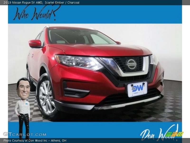 Scarlet Ember / Charcoal 2019 Nissan Rogue SV AWD