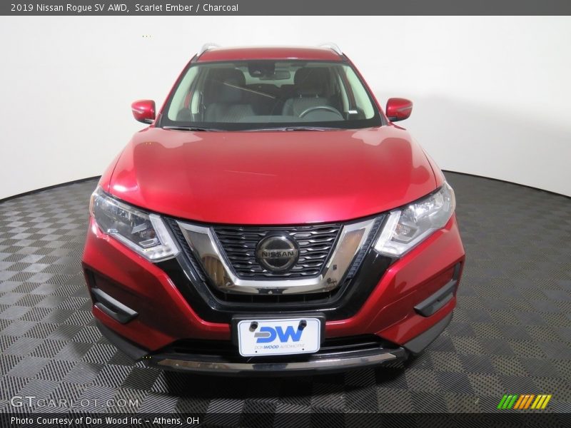 Scarlet Ember / Charcoal 2019 Nissan Rogue SV AWD